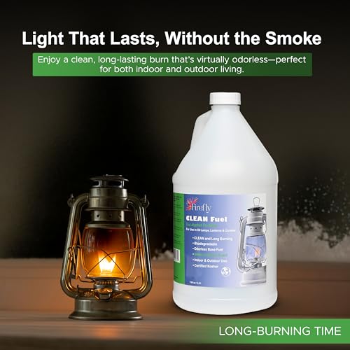 Firefly Fuel Clean - Eucalyptus Lamp Oil - Smokeless 1 Gallon - color: Eucalyptus Formula, size: 1 Gallon
