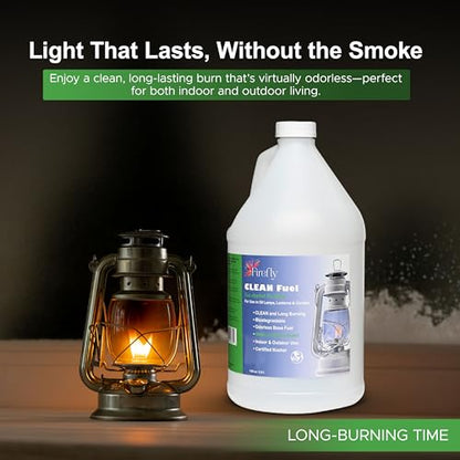 Firefly Fuel Clean - Eucalyptus Lamp Oil - Smokeless 1 Gallon - color: Eucalyptus Formula, size: 1 Gallon