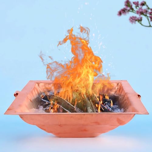 SATVIK Copper Hawan Kund for Pooja l Sacred Copper Havan Kund for Indian Ritualsl Yajnas & Fire Sacrifice l Traditional Puja Essential for Prosperity
