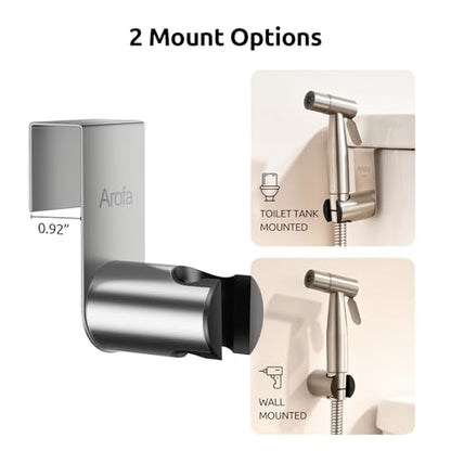 Arofa Hands-Free Bidet Sprayer, Dual Control Mode Bidet Attachment - color: Stainless Steel(Hands-Free), size: 1 Pack