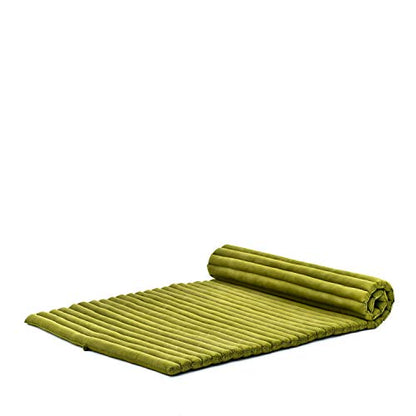 Leewadee Wide Thai Roll Mat 75 x 39 inches Kapok Firm - color: Cl23 - Green, size: L: 75x39"