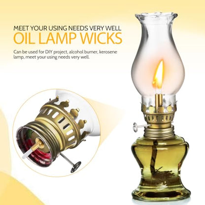 Oil Lamp Wicks 10 Pcs Alloy Fiber Tubes for Kerosene Lamps