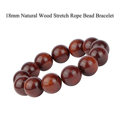 Prayer Bead bracelet Mala Beaded Bracelets for Men Women 12/15MM … - color: 18mm 13 beads Rosewood