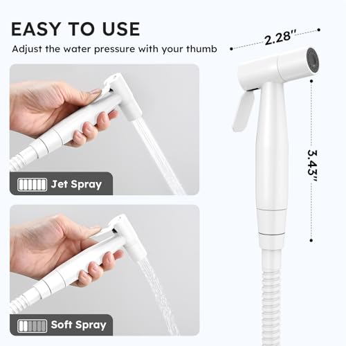 Arofa Handheld Bidet Sprayer, Bidet Attachment for Toilet, Bright White - color: White Bright White, size: 1 Pack