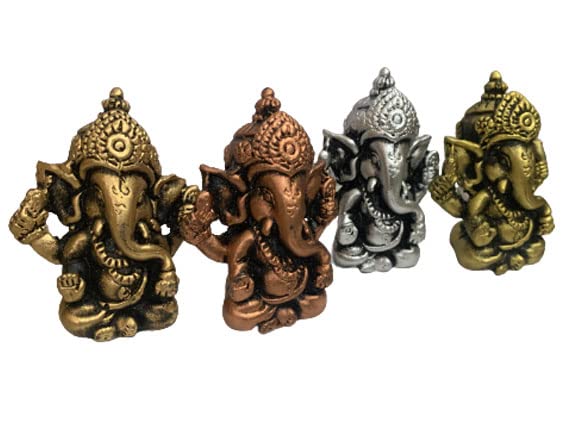 Satre Online and Marketing Lord Ganesha Statue Set of 4, Figurines of Ganesh Vinayak Idol Decorative Showpiece Home & Temple Decor House Warming Gift Decorative Showpiece