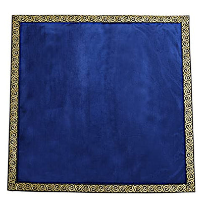 BLESSUME Wicca Square Altar Tarot Table Cloth for Reading with Card Pouch 24.4 * 24.4 inch (Blue 2) - color: Blue 2