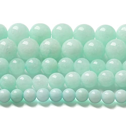 10MM 38PCS Natural Stone Amazonite Chalcedony Loose Beads for Jewelry Making DIY Bracelet Necklace 1 Strand - color: Amazonite Chalcedony, size: 10mm