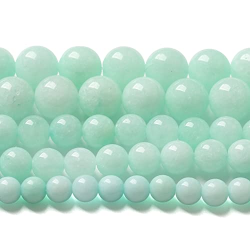 6MM 60PCS Natural Stone Amazonite Chalcedony Loose Beads for Jewelry Making DIY Bracelet Necklace 1 Strand - color: Amazonite Chalcedony, size: 6mm