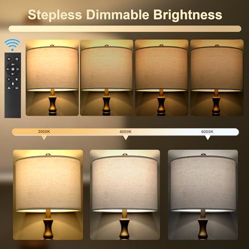BOBOMOMO 62" Rustic Farmhouse Floor Lamp Antique Gold with Remote & Dimmable 9W Bulb, 3 Color Temperatures Resin Standing Lamp, Retro Tall Lamp for Living Room, Bedroom, Nursery, Office, Reading Nook - color: Aged Gold