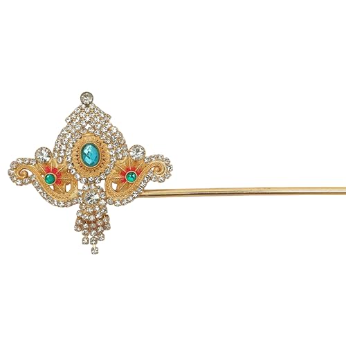 Brass Bansuri for Laddu Gopal God Idol Flute Krishna Temple Pooja -5.5" - color: Multicolour