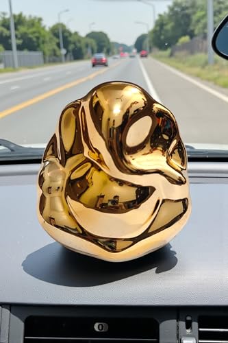 Santosh Jewellers™ Ganpati/Ganesh Idol Statue, Multicolour Fiber, 6x6 cm, Glossy Finish, Religious Theme, for Car Dashboard