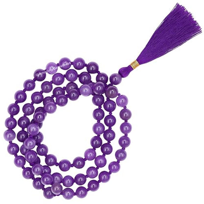 Amazing Gemstone Amethyst Mala - Knotted - color: Amethyst, style: Knotted