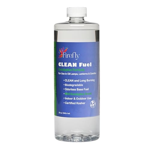 Firefly - Clean Fuel Eucalyptus Lamp Oil - Smokeless Odorless 32 oz - color: Eucalyptus Formula, size: 32 oz.