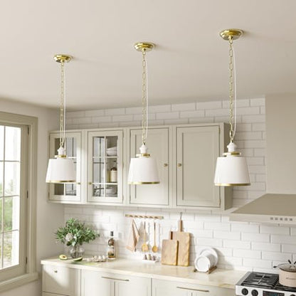 10 Feet Heavy Duty Gold Chain with 5" Light Canopy Kit for Chandelier, Swag Light Kit Light Fixture Mounting Bracket for Hanging Light,L0019 - color: Gold 10 Ft Chain with 5" Canopy