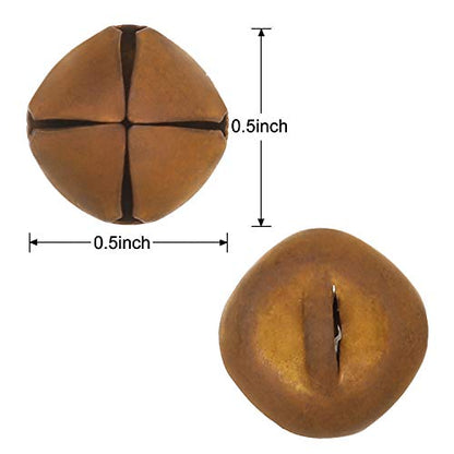 Zhanmai 300 Piece Jingle Bells Bulk for Craft, 0.5 Inch DIY Christmas Bells - color: Rusty, size: 0.5 inch