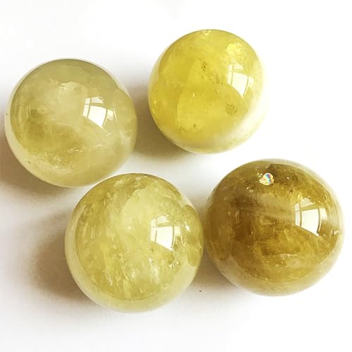 1.6-2 inch Natural Citrine Crystal Ball with Stand, Hand Polished Yellow Quartz Sphere, Reiki Healing Crystal Sphere, Energy Balancing Stone Crafts, Feng Shui Home Desktop Ornament - color: Citrine, size: 40-50mm