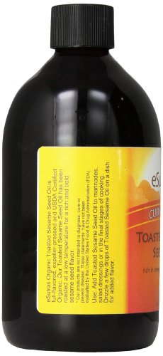Toasted Sesame Oil Organic 16 Oz Artisanal, Great for Stir Fry, Curries Noodles, or As A Marinade
