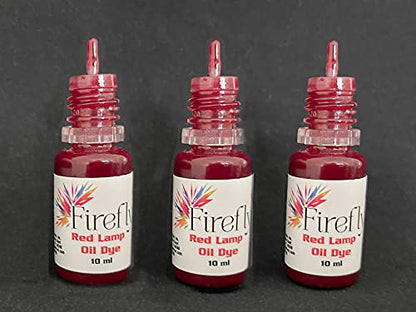 Firefly dye-3pk-red - Lamp Oil Dye - Red Colorant 3 x 10ml - color: Red