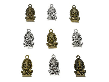 ALIMITOPIA 30pcs Ganesha Religious charm Pendant for DIY Jewelry Making Accessories
