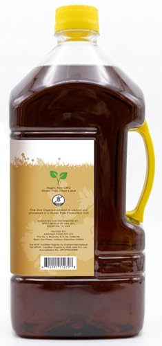 Organic Sesame Oil 3/4 Gallon Bottle - NOT TOASTED - Cold Pressed, Non-GMO, For & Skin & Cooking - 101oz / 3 liter - by Jiva Organics - size: 101 Fl Oz (Pack of 1)