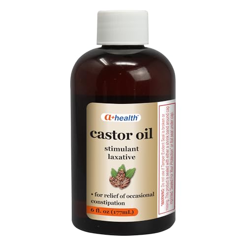 A+Health Castor Oil 100% Pure, Laxative, Skin and Hair Care 6 fl oz - size: 6 Count (Pack of 1)