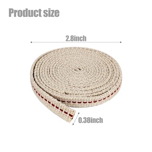 1 Roll/ 6.5 Feet Oil Lamp Wick, 3/8 Inch Flat Cotton Wick Replacement for Oil Lamps, Lanterns, Oil Burners (3/8", 1) - size: 3/8"