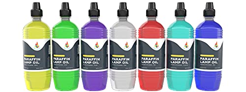 The Dreidel Company Liquid Paraffin Lamp Oil - 1 Liter - Smokeless, Odorless, Ultra Clean Burning Fuel for Indoor and Outdoor Use (Clear) (Pack of 12) - size: 12-Pack