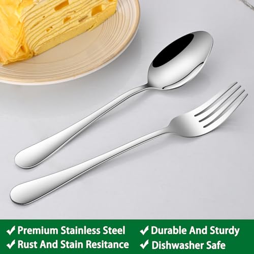 16-Piece 7.3 Inches Dinner Spoons,Stainless Steel Soup Spoons,Dishwasher Safe Tablespoon,Durable Silver Table Spoon Set For Restaurant,Hotel - size: 16-Piece(Silver)