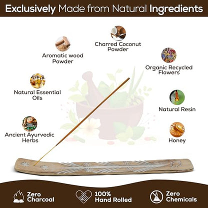 Satya Cinnamon Incense Sticks, Satya Bng (Bangalore) Insenses 15gmx12 Pack with Raajsee Incense Holder Bundle, Satya Nagchampa Natural Incense - color: Cinnamon