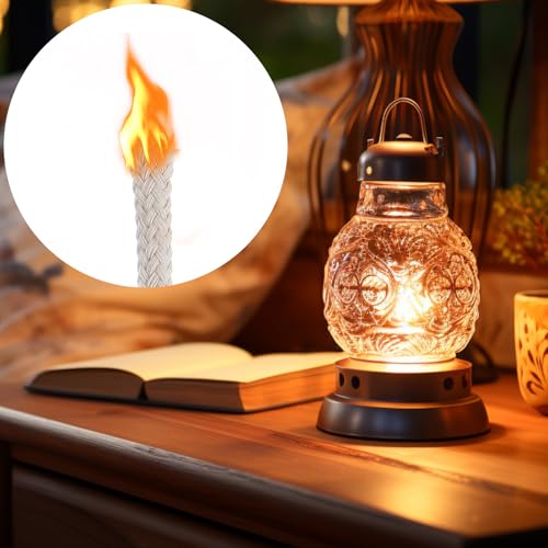 20PCS 1/4" Round Cotton Oil Lamp Wicks, Braided Replacement Wick