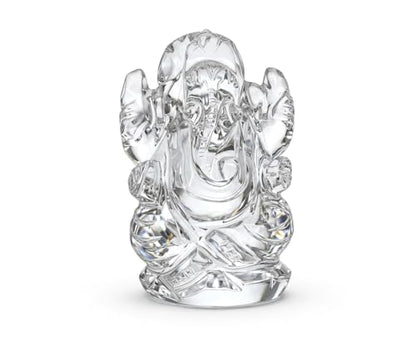 Ganesh Statue Natural Crystal Quartz Gemstone Ganesha Success and Good Luck Crystal Sculpture Pocket Size Ganesha Statue - color: Crystal Quartz Ganesh
