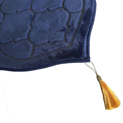 JE JOUE Prayer Rug Muslim Mat Islamic - Thickening Sponge Muslim Rug for Men Women Eid Travel Ramadan, Soft Luxury Great for Knees and Forehead (Grayish Blue - color: Grayish Blue