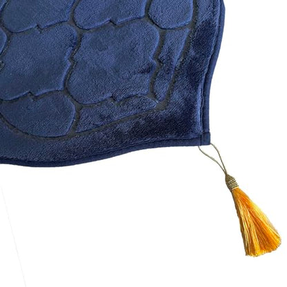 JE JOUE Prayer Rug Muslim Mat Islamic - Thickening Sponge Muslim Rug for Men Women Eid Travel Ramadan, Soft Luxury Great for Knees and Forehead (Grayish Blue - color: Grayish Blue