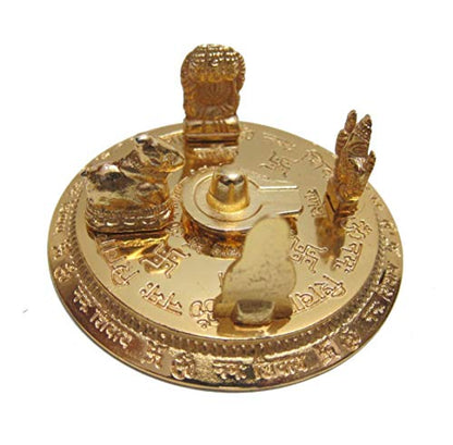 Brass Statue Shiv Parivar with Shivling Shri Kartik Shri Ganesh MATA Parvati and Shri Nandi