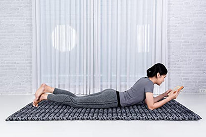 Leewadee Wide Thai Roll Mat 75 x 39 inches Kapok Firm - color: Cbt3 - Black, size: L: 75x39"