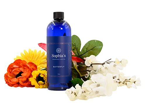 Sophia's Butterfly Fragrance Lamp Oil Refills, Effusion Lamp Fragrance Oil for Redolere Lamps, Scented Lamp Oil for Fragrance Lamps, 16 Fluid Ounces of Catalytic Scented Oil Made in USA - color: Butterfly