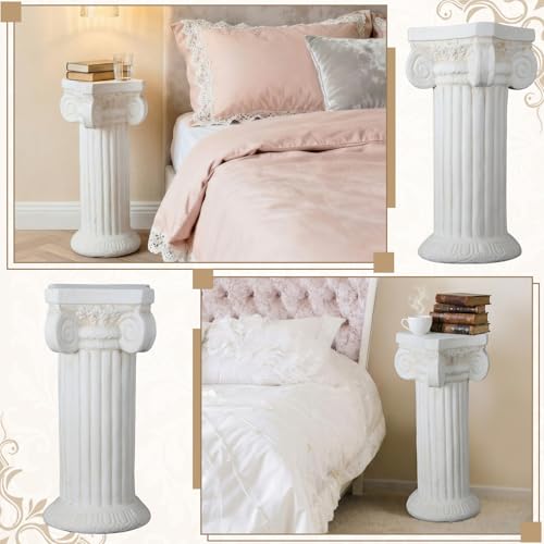 1 Pack 21.7 Inches Roman Column and Pillars Plant Pedestal Column Stand Wedding Greek Pillar for Outdoor Indoor Garden Birthday Party Display Pedestal Stand for Plants (Simple) - style: Simple