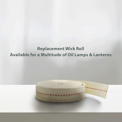 Light of Mine - 3/4" Inch 6' Foot, 100% Cotton Flat Wick - 2 Pack, for Paraffin Oil, Kerosene Based Lanterns, and Oil Lamps with Genuine Red Stitch (3/4" - 6' Roll, 2 Pack) - size: 3/4" 6 foot - 2 Pack