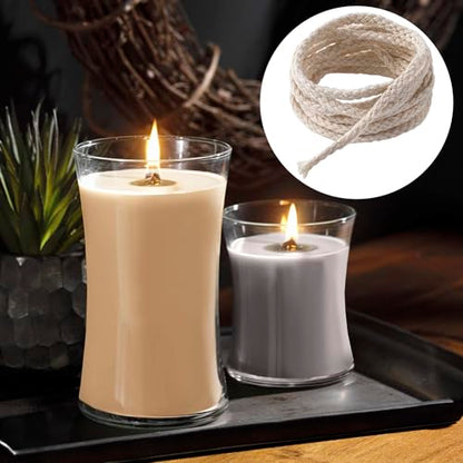 65.5 Ft Cotton Wicks for Oil Lamps, 1/8 in - size: 65.5 feet (1/8 inch)