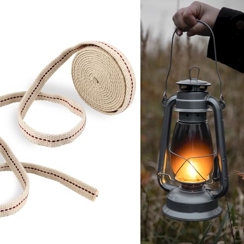 1 Roll Oil Lamp Wick - 6.5 Feet Roll, 3/8 Inch Flat Cotton Wick Replacement - Perfect for Oil Lamps, Lanterns, and Oil Burners (3/8 inch) - size: 3/8 inch