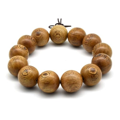 Zen Dear Unisex Natural Wenge Wood Mala Prayer Beads Necklace Bracelet Beads Meditation Buddhist Japa Rosary Mala Bead Yoga - style: 18mm 13 beads