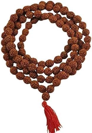 5 Mukhi Rudraksha Mala for Mantra Jaap and Wearing | 108+1 Beads Five Face Panchmukhi Mala for Men and Women - color: Rudraksh Mala