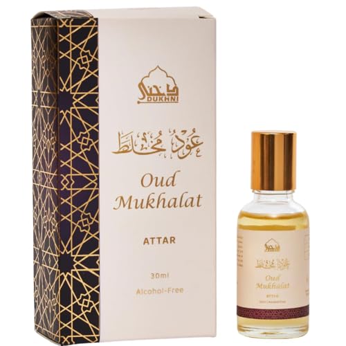 Dukhni Oud Mukhalat Attar Oil 30ml Saffron Oud Aroma | Islamic Gifts