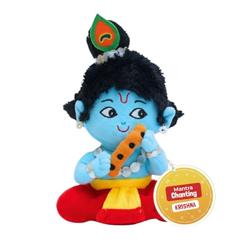 Panda's Box Mantra Chanting Baby Krishna (Small - 23 CM) | Musical Soft Plush Toy | Best Gift for Infants, Toddlers & Babies