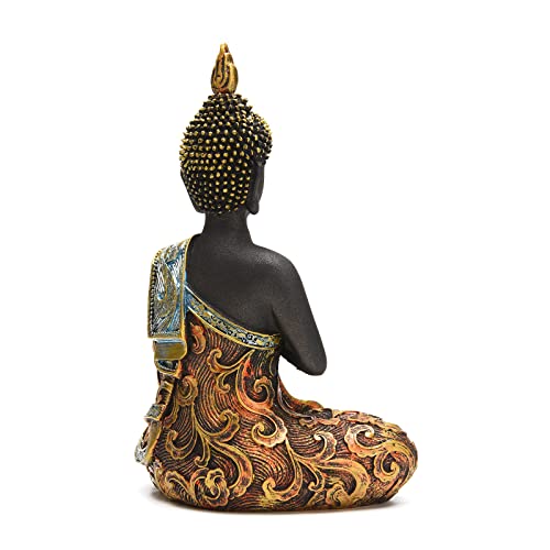 BRASSTAR Resin Thai Buddha Statue Feng Shui Buddha Sculpture Home Art Decor Luck Wealth Gift Collection TQGJPT420 - size: Medium
