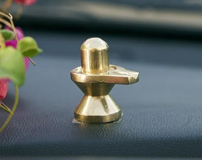 eSplanade Brass Shiva Lingam Idol Murti (2.5 inches) - style: Antique
