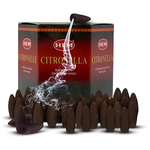 Citronella Backflow Incense Cones for Waterfall Aromatic Smoke Fountain Haze Falls - size: Citronella