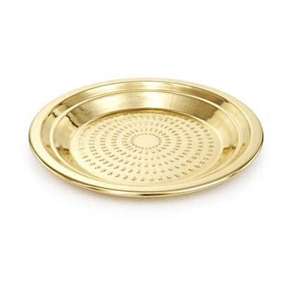 Spillbox Traditional Handcrafted Brass Puja | Pooja Thali | Arati | Arathi | Arthi | Arti | Arathi | Bartan Thambulam Plate -Thambalam Thali- (9 Inch) - size: 9 Inch