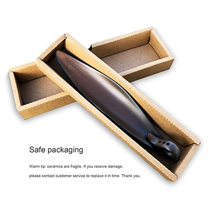 9" Length Incense Stick Holder with 3 Holes, White Porcelain Incense Tray Ash Cather for Spa, Meditation Room, Yoga, Home, Office (Brown) - color: Brown
