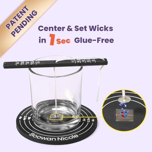BOOWAN NICOLE Universal Wick Centering Setter Tool for Candle Making - Center & Set Wicks in 1 Second, Wick Holder for Most Candle Jar & Refill Sizes (A0356) - size: A0356*1